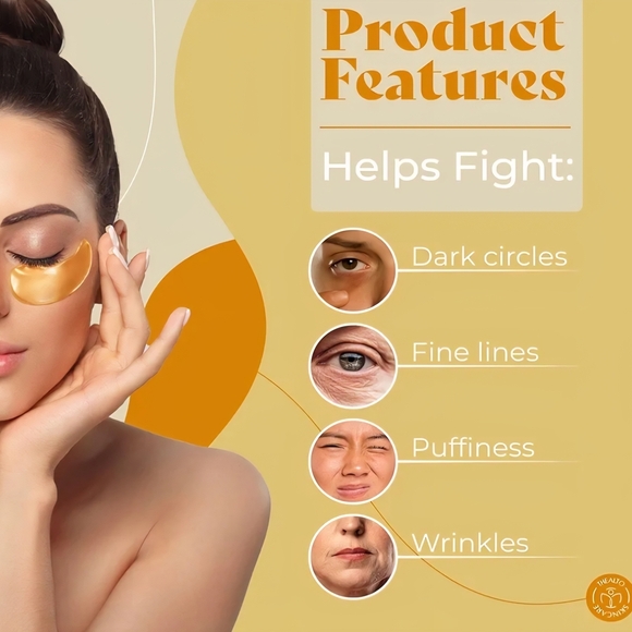 Thealto 24K Gold Under Eye Collagen Mask. NIB - Picture 2 of 11